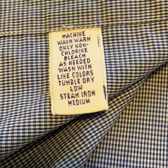 Ralph Lauren Purple Label mini check Button up 17 Xl - Picture 7 of 7